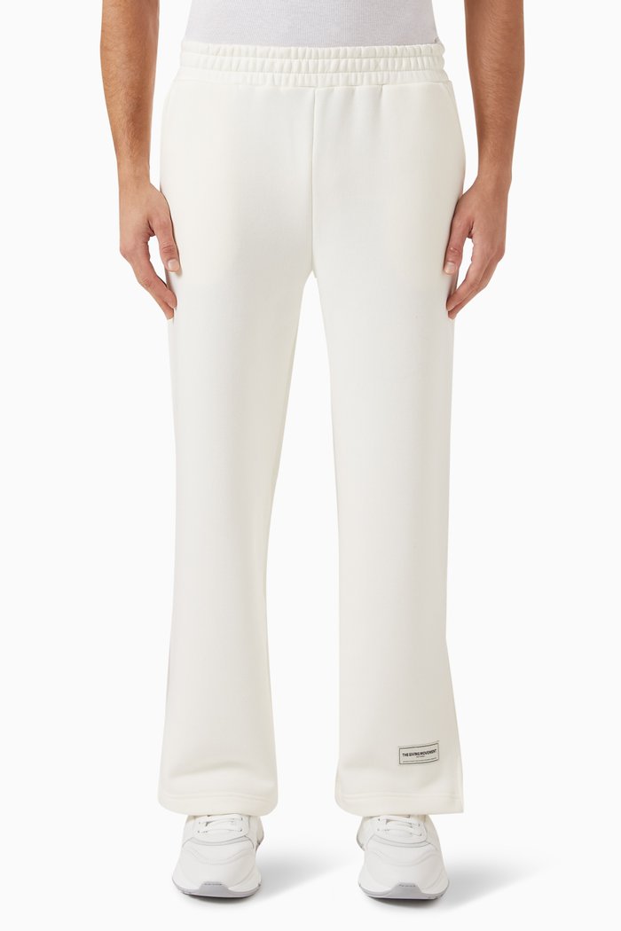 

Wide-leg 28.5" Joggers in Organic Cotton Blend, Neutral