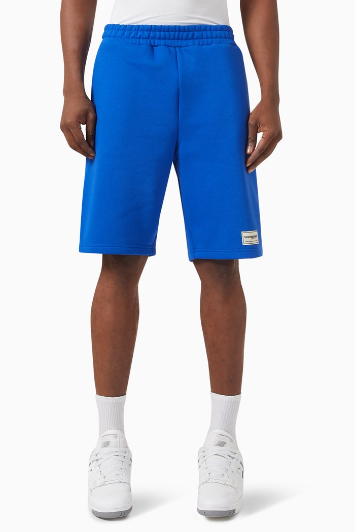 

10" Lounge Shorts in Organic Cotton-blend, Blue
