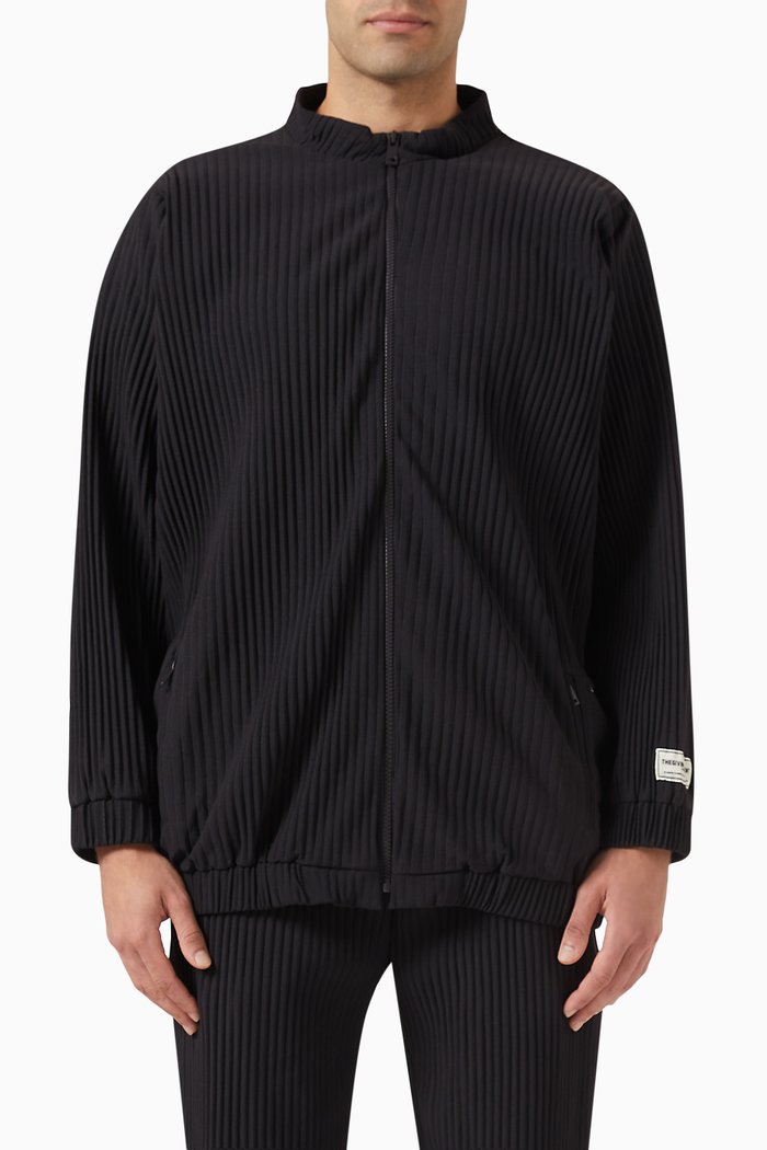 

Bomber Jacket in PLISSE100©, Black