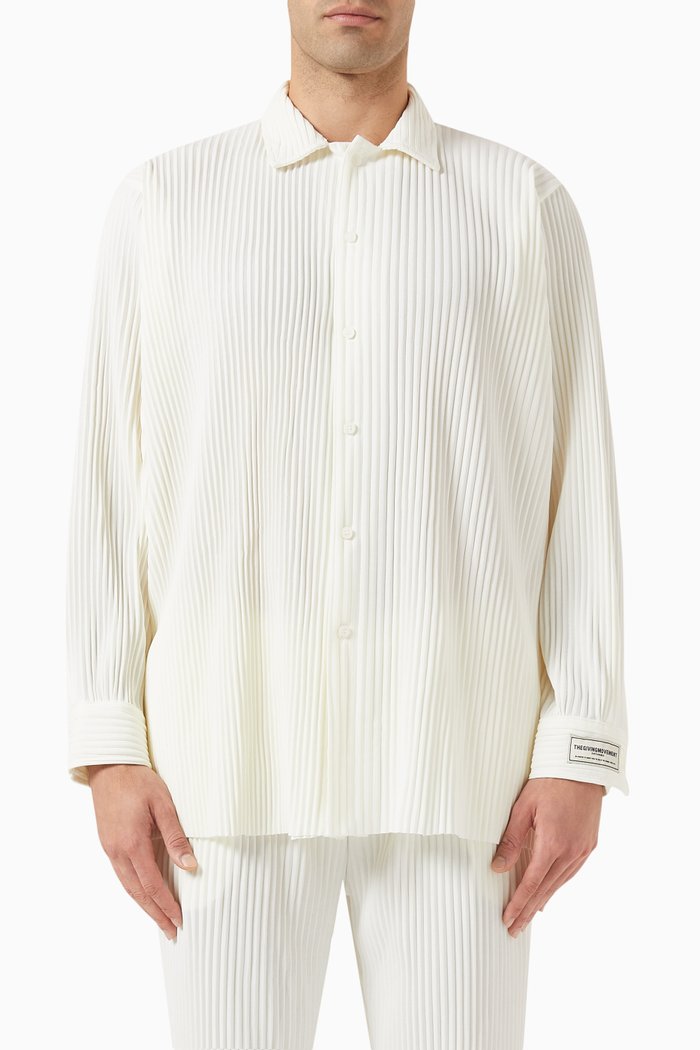 

Long-sleeved Shirt in PLISSE100©, Neutral