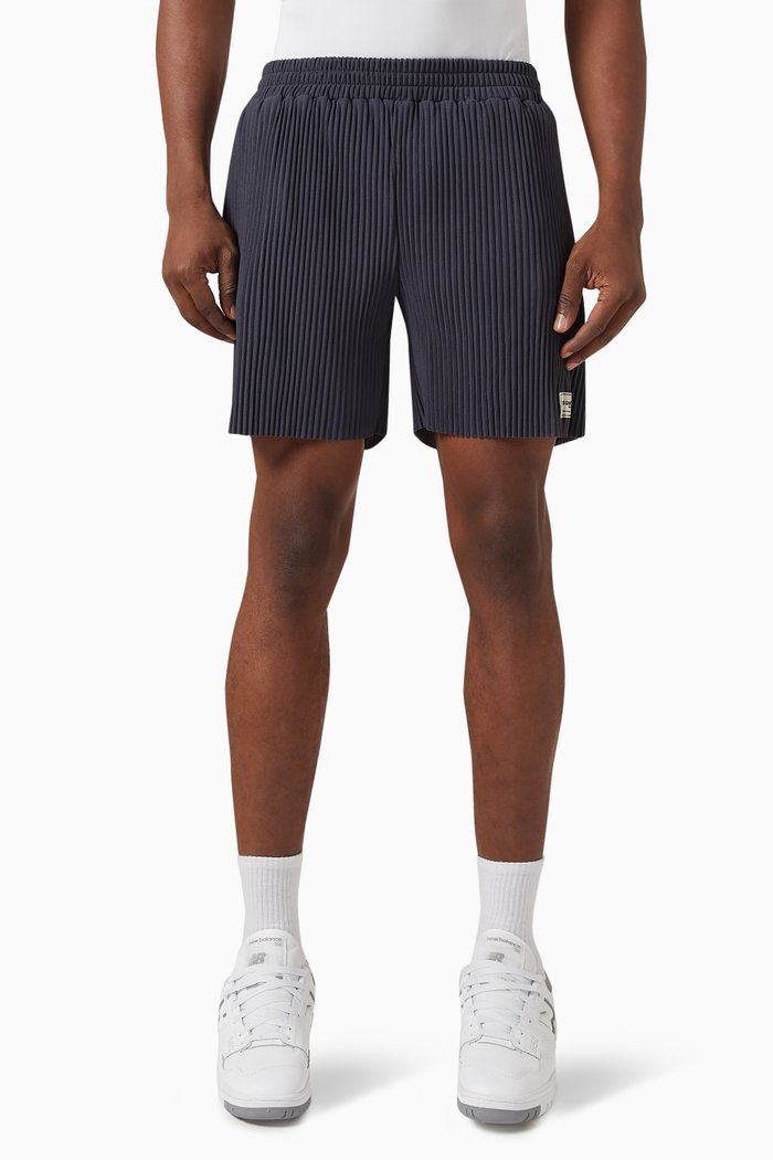 

Logo Shorts in PLISSE100©, Grey
