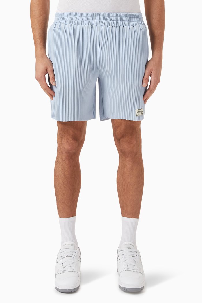 

Logo Shorts in PLISSE100©, Blue