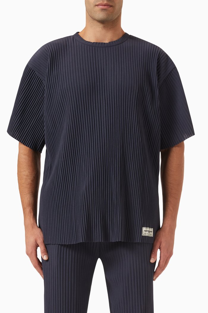 

Logo T-shirt in PLISSE100©, Grey