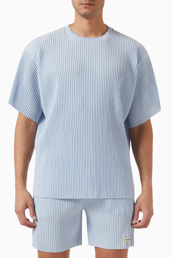 

Logo T-shirt in PLISSE100©, Blue