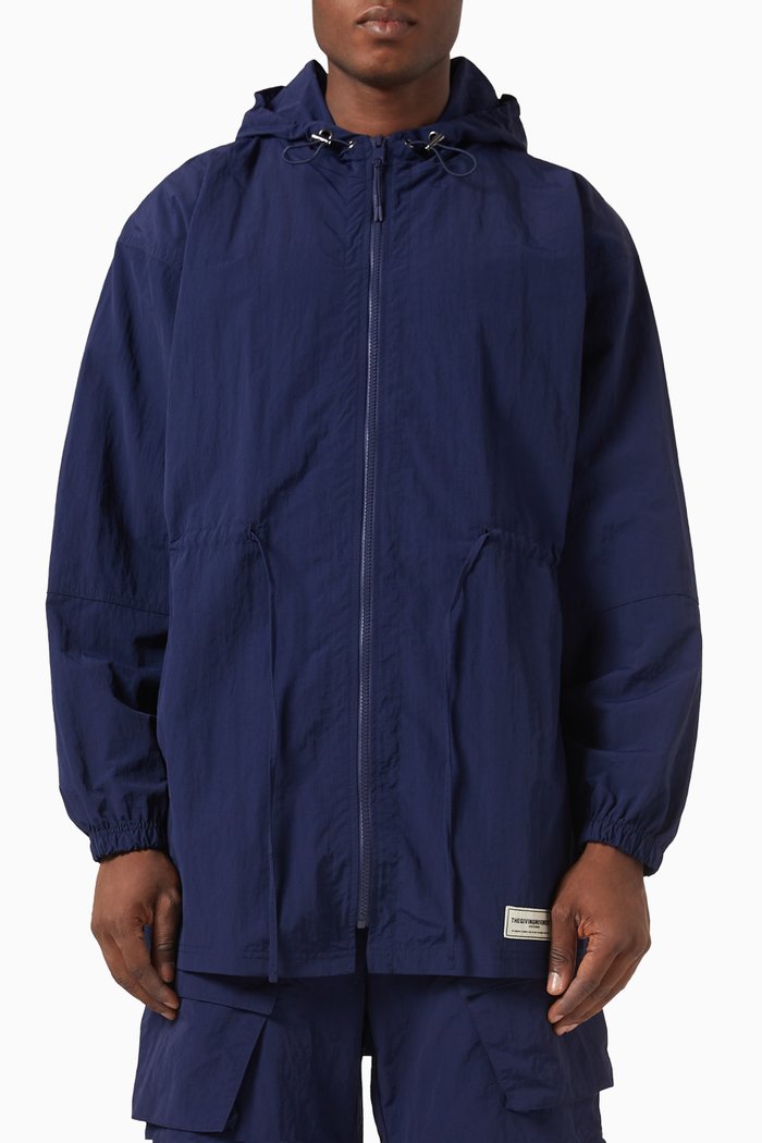 

Zip Hoodie in Re-Shell100©, Blue