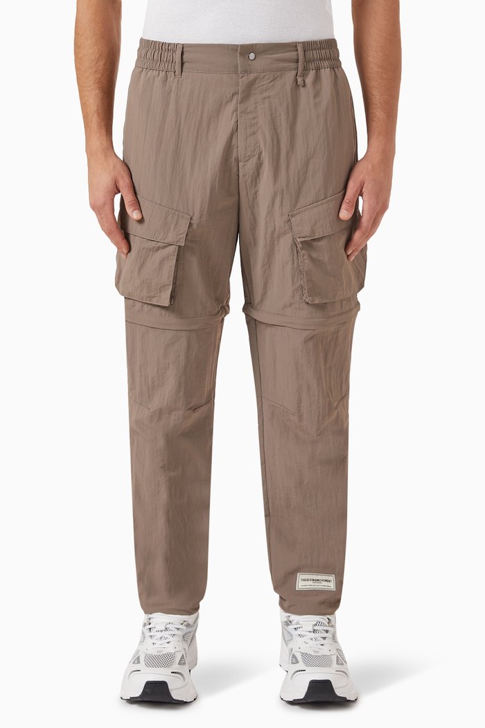 Detachable Cargo Pants in Re-Shell100©, Neutral