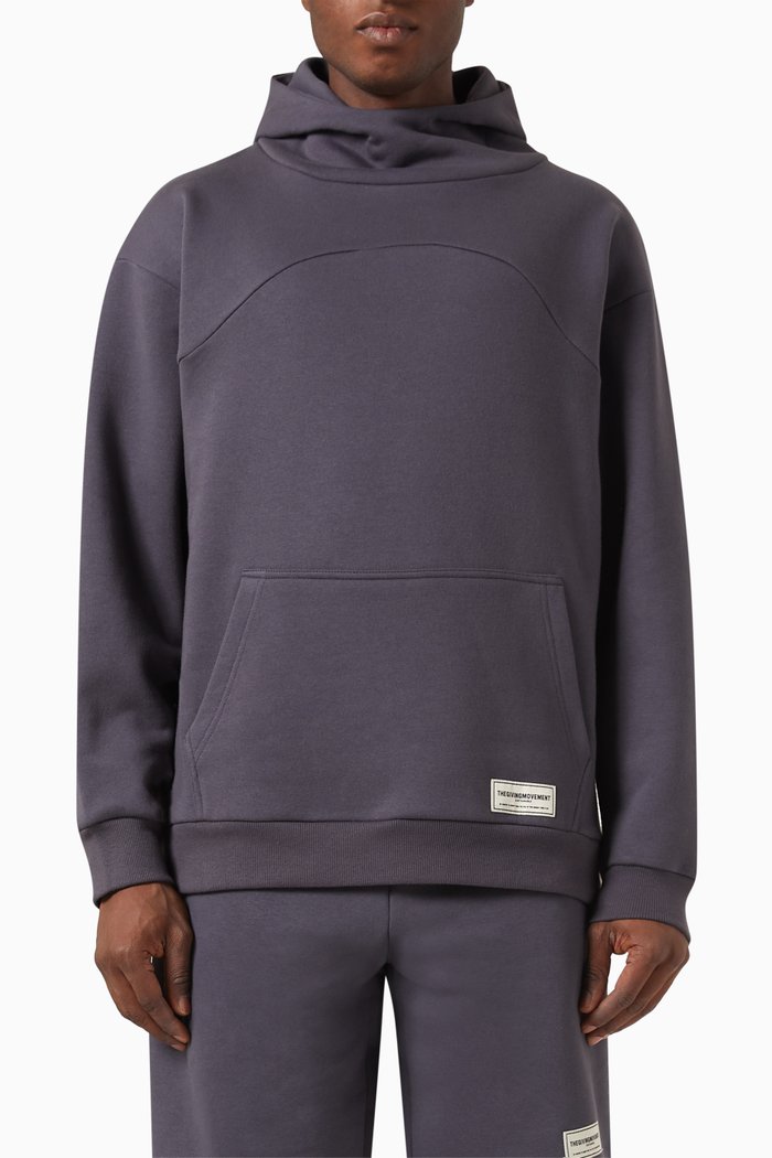 

2 in 1 Hoodie in Organic Cotton Blend, Grey