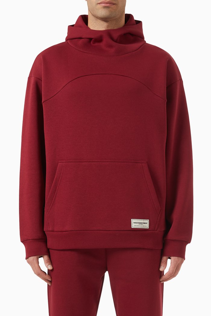 

2 in 1 Hoodie in Organic Cotton Blend, Red