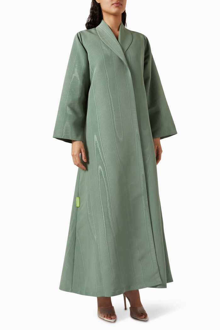 

Zainah-cut Abaya in Glitter Fabric, Green