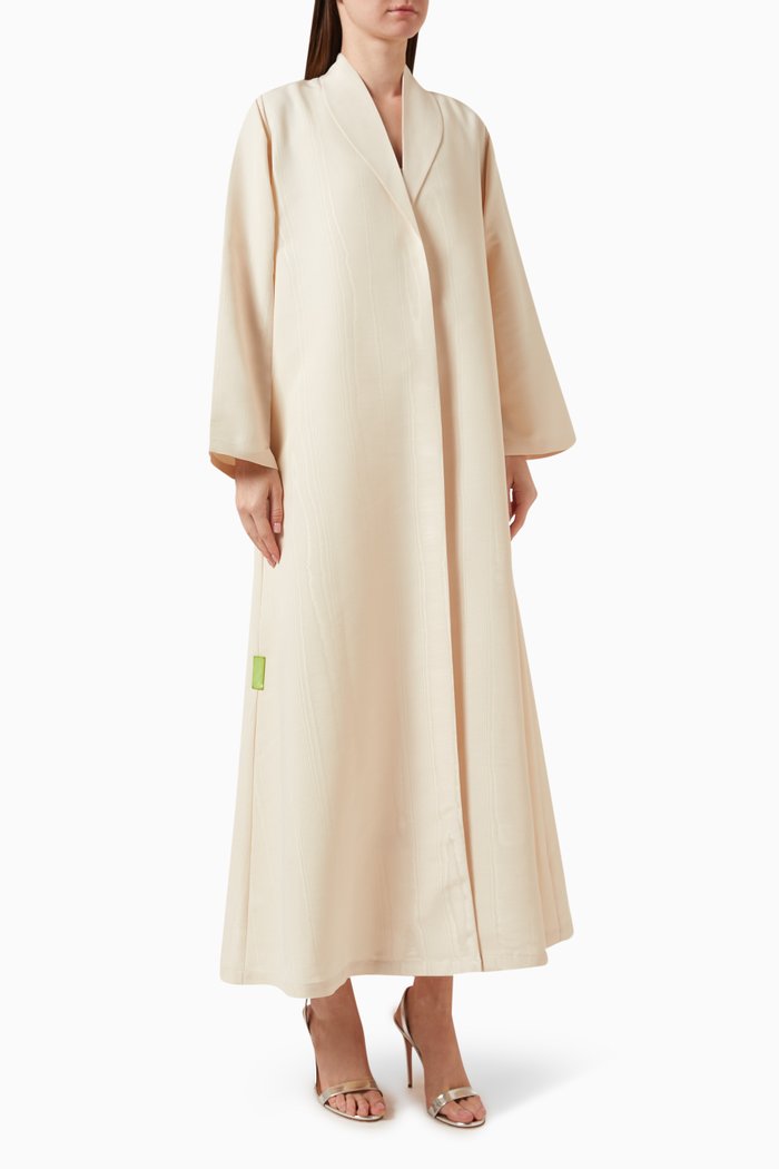 

Zainah-cut Abaya in Glitter Fabric, Neutral