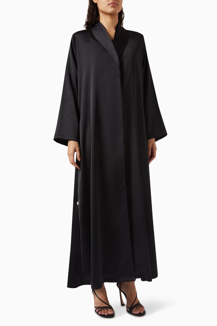 

Zainah-cut Abaya in Taffeta, Black