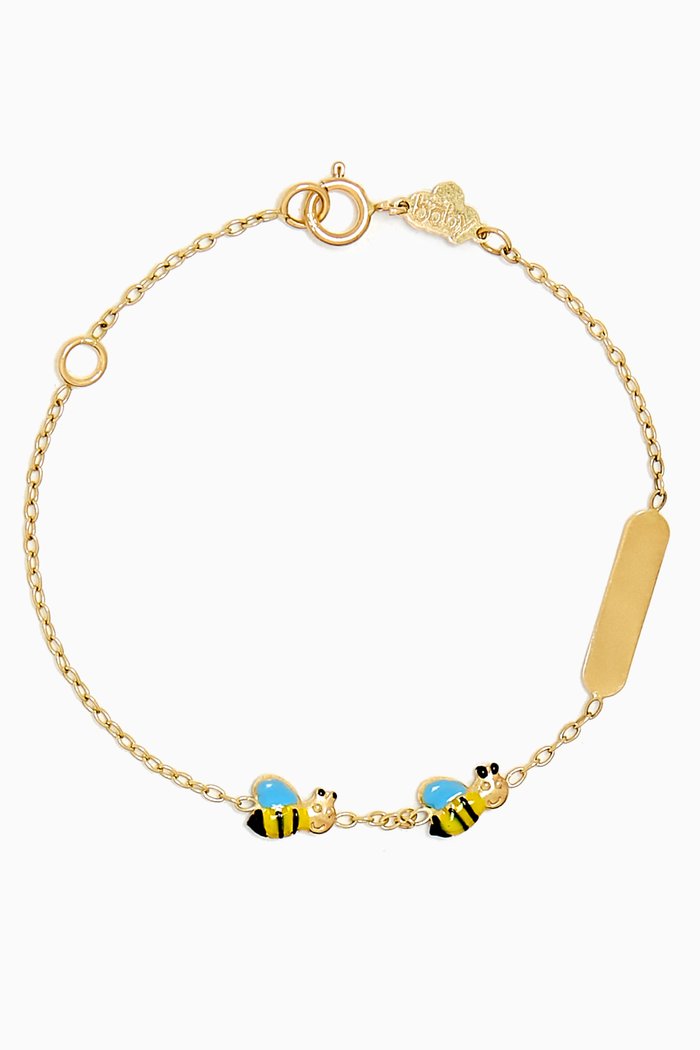 

The Bee Enamel Bracelet in 18kt Gold