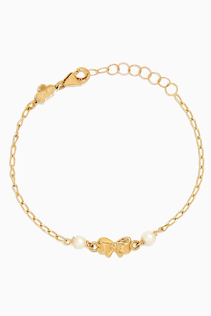

Bow Pearl Bracelet in 18kt Gold
