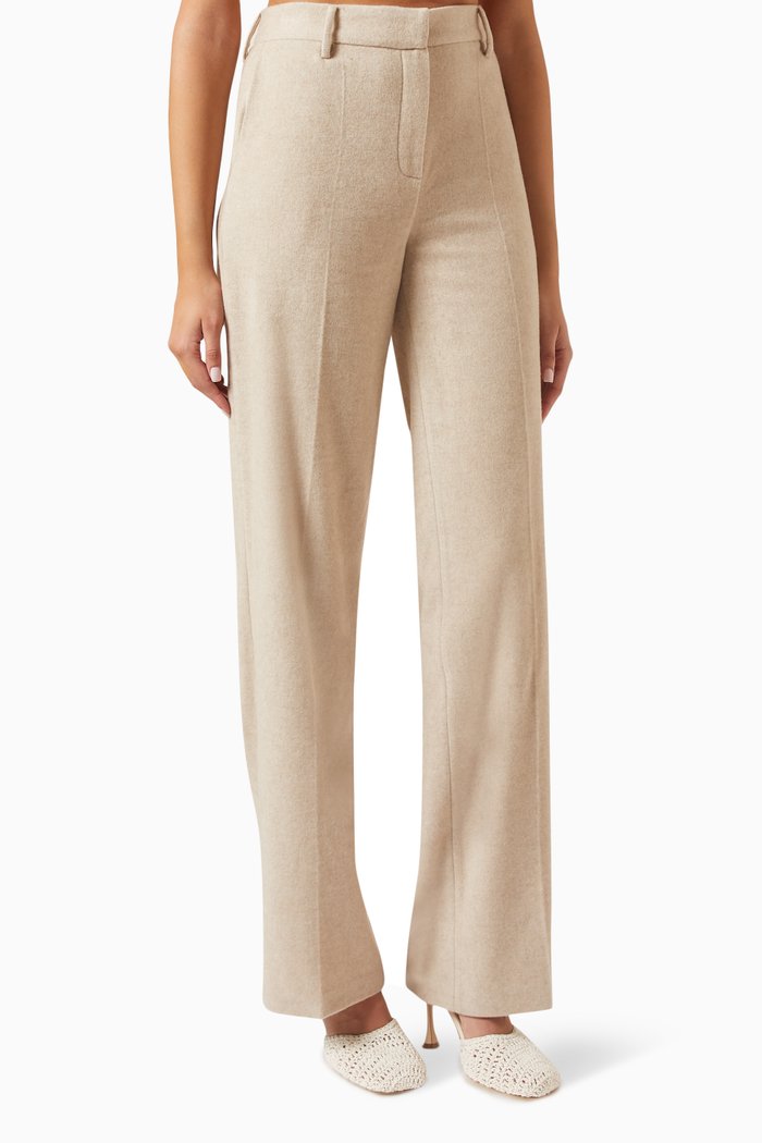 

Straight-leg Pants in Cashmere, Neutral