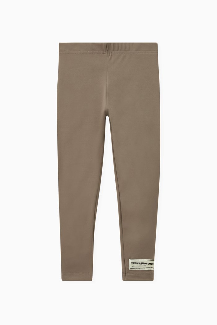 

Logo Leggings in Recycled Softskin100©, Neutral