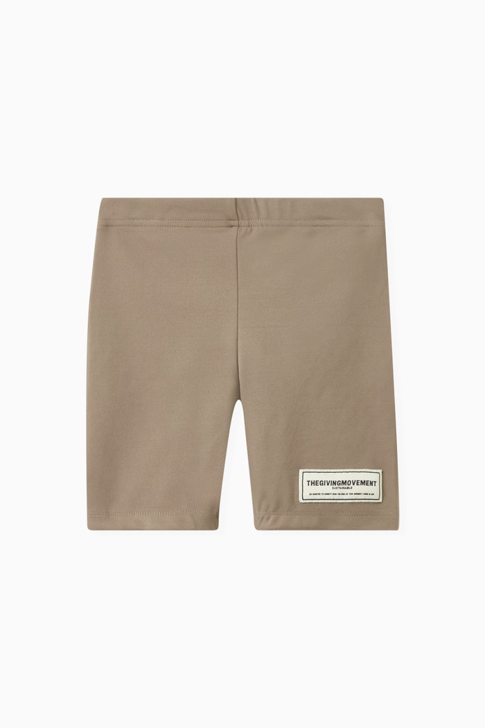 

Logo Biker Shorts in Recycled Softskin100©, Neutral