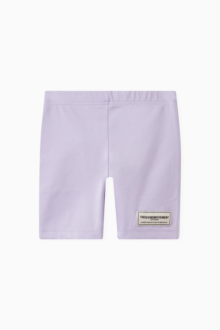

Logo Biker Shorts in Recycled Softskin100©, Purple