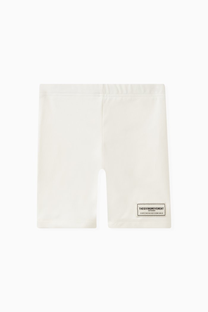 

Logo Biker Shorts in Recycled Softskin100©, Neutral