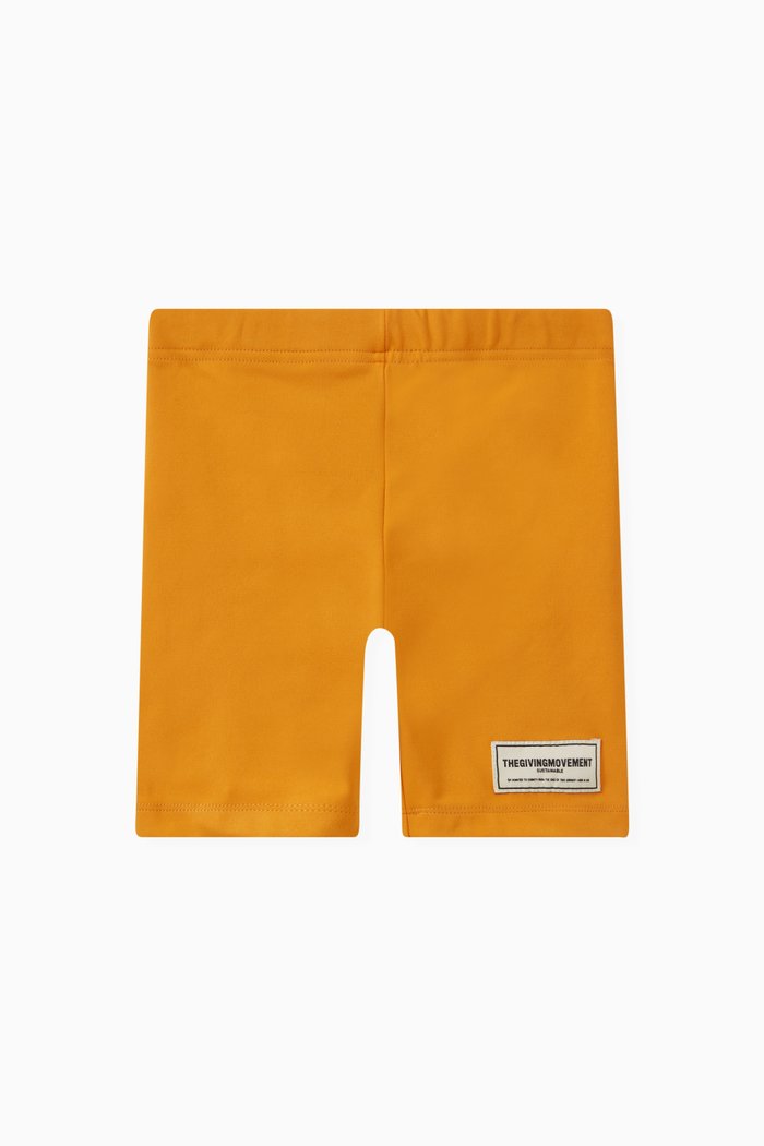 Logo Biker Shorts in Recycled Softskin100©, Yellow