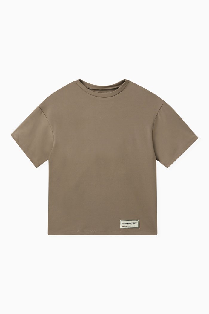 

Oversized Logo T-shirt in Light Softskin100©, Neutral