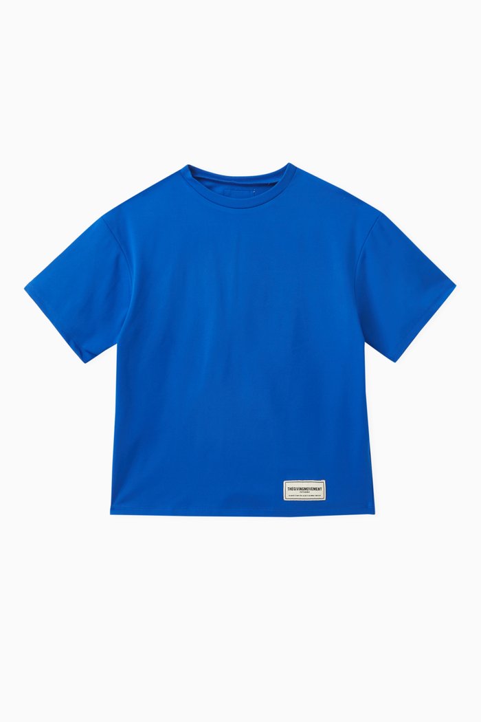Oversized Logo T-shirt in Light Softskin100©, Blue