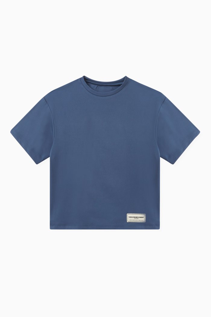 Oversized Logo T-shirt in Light Softskin100©, Blue
