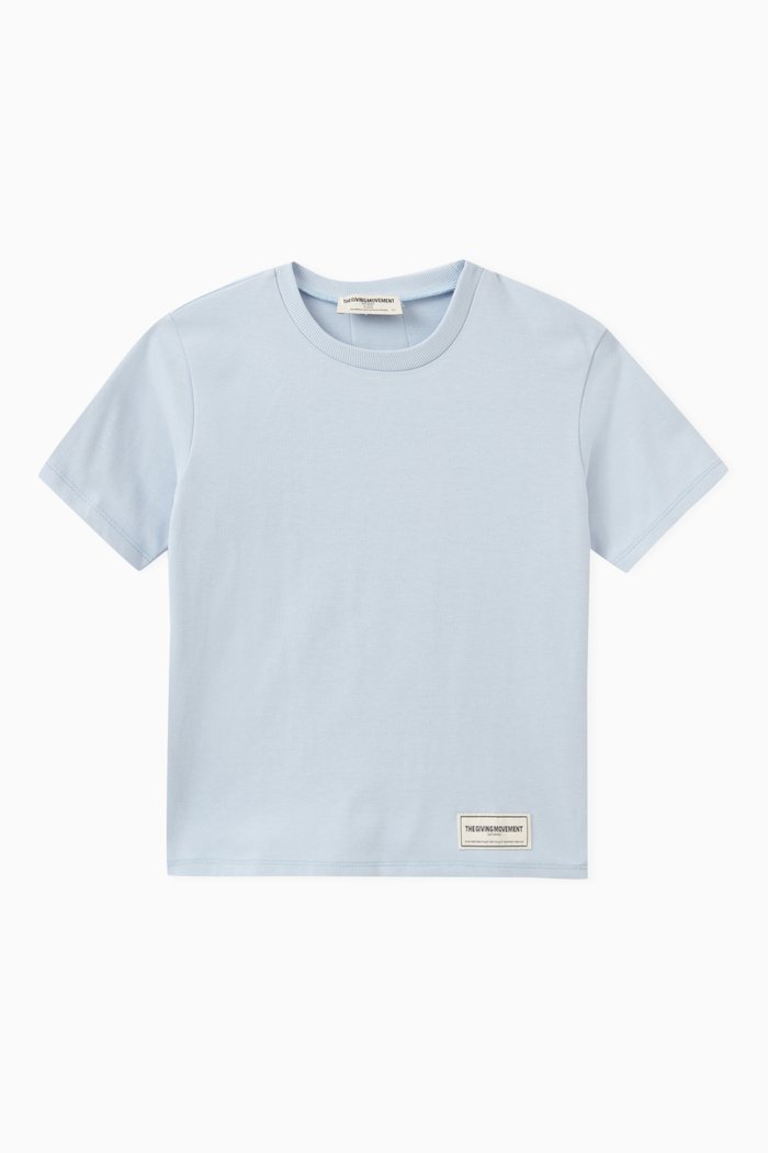 

Reflective Logo-print T-shirt in Cottonsey100©, Blue