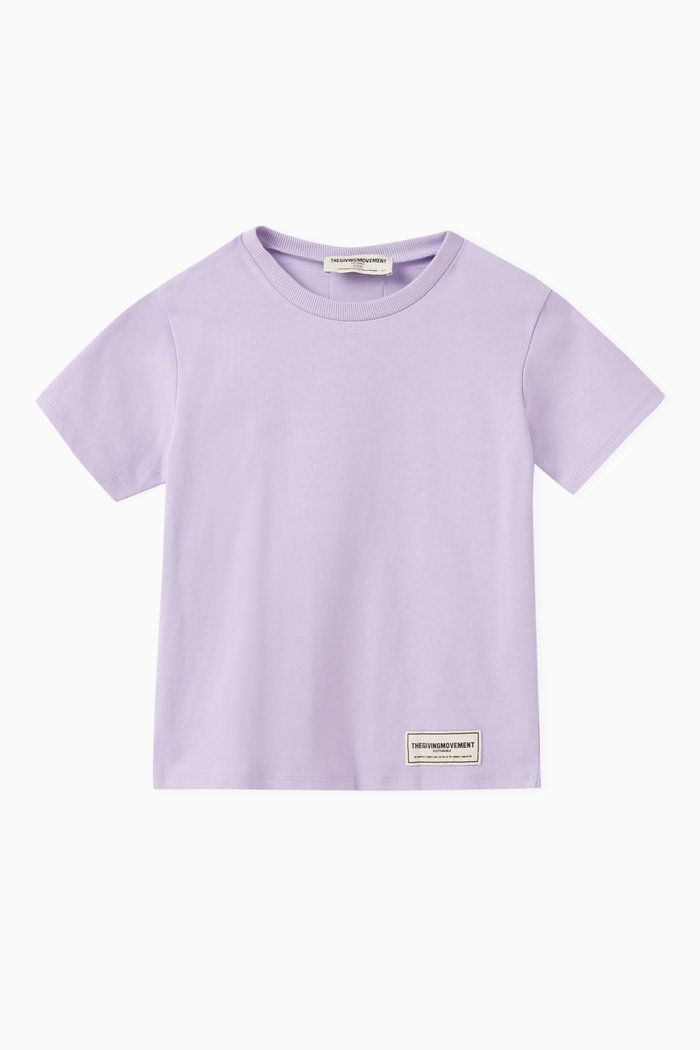 

Reflective Logo-print T-shirt in Cottonsey100©, Purple