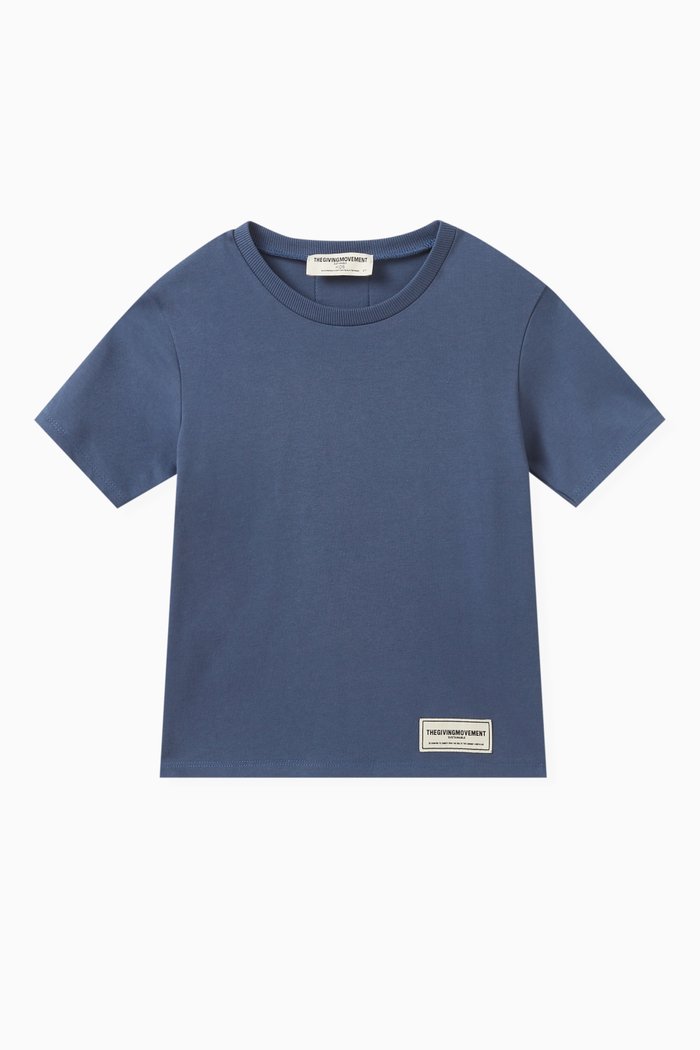 

Reflective Logo-print T-shirt in Cottonsey100©, Blue