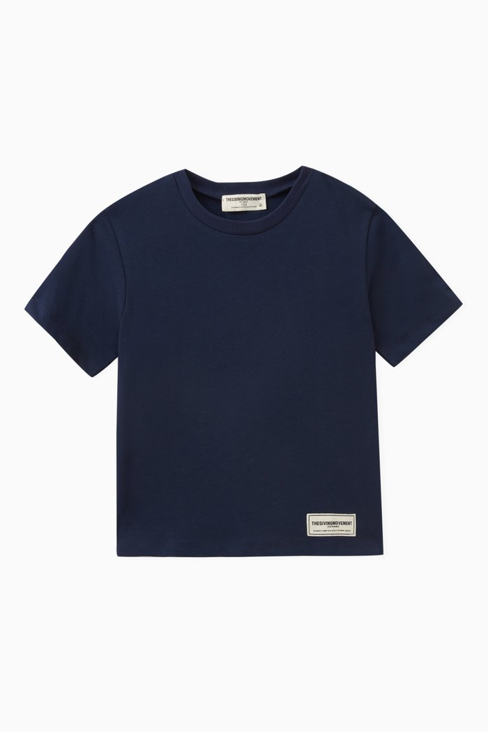 

Reflective Logo-print T-shirt in Cottonsey100©, Blue