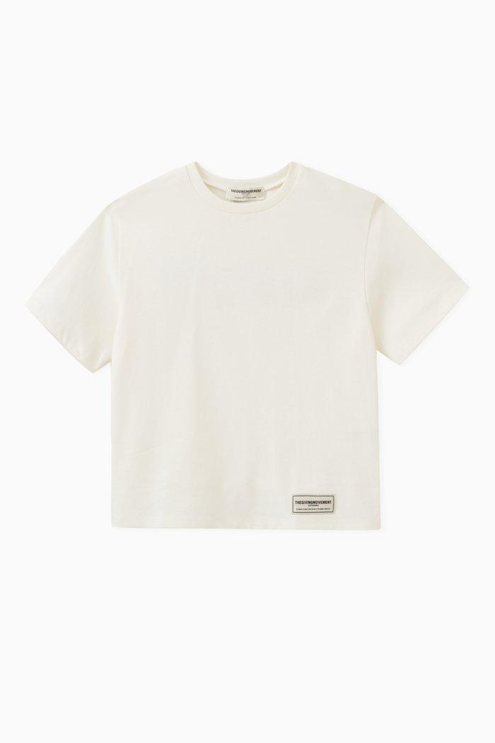 Reflective Logo-print T-shirt in Cottonsey100©, Neutral