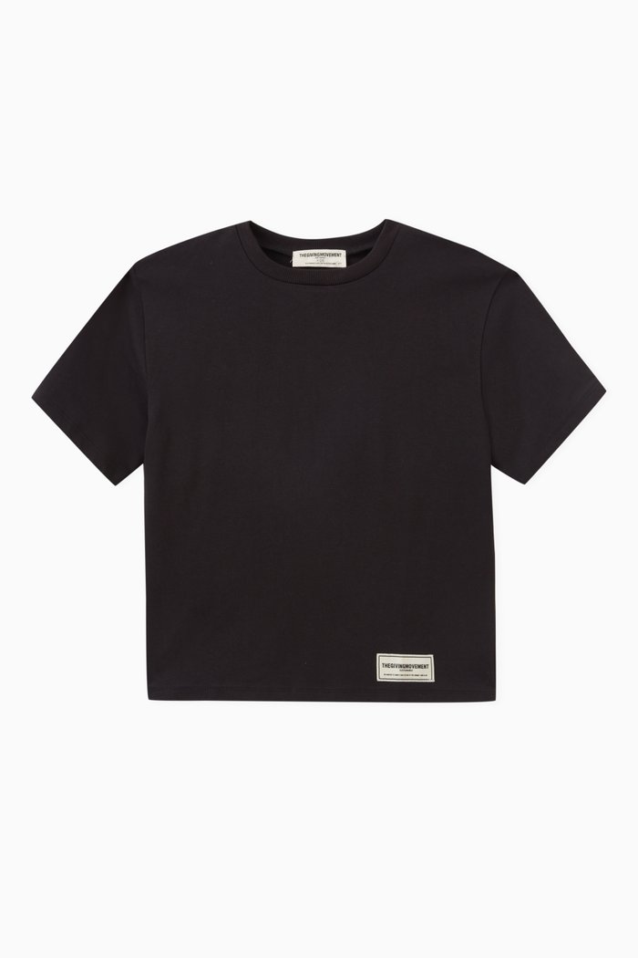 

Saudi-print Logo T-shirt in Cottonsey100©, Black