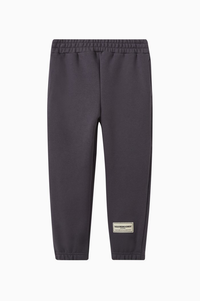 

Logo Joggers in Organic Cotton-blend, Grey
