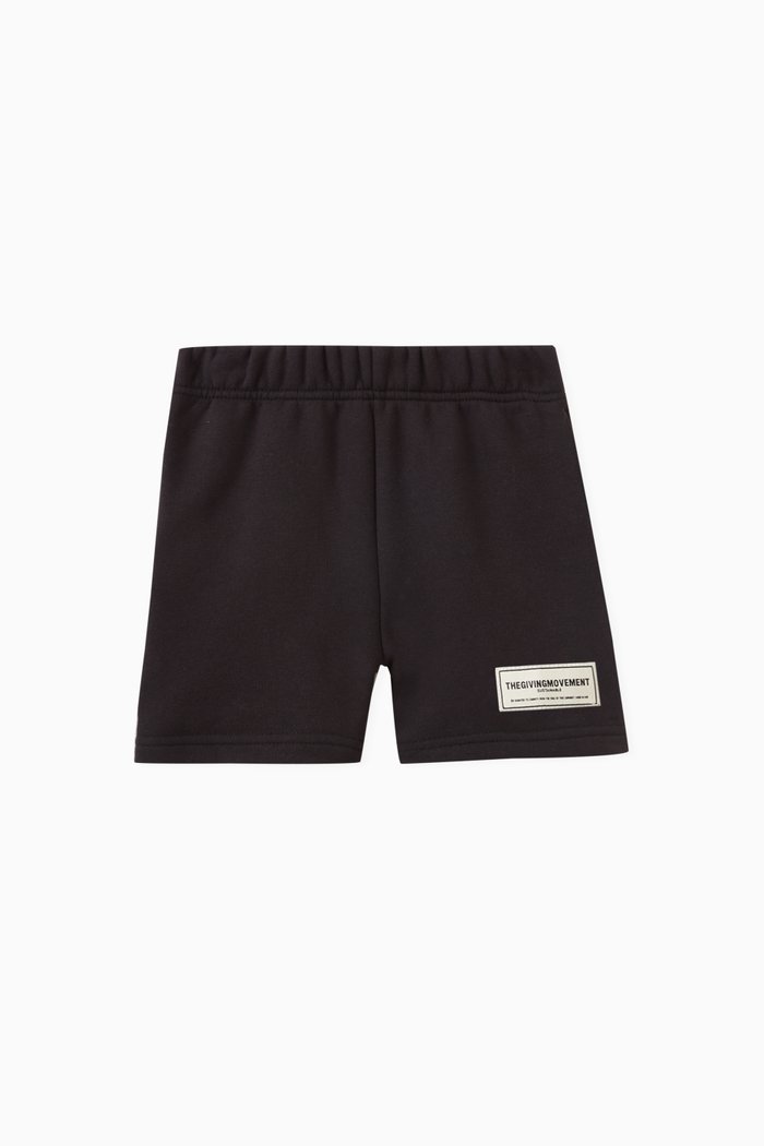 

Logo Lounge Shorts in Organic Cotton-blend, Black
