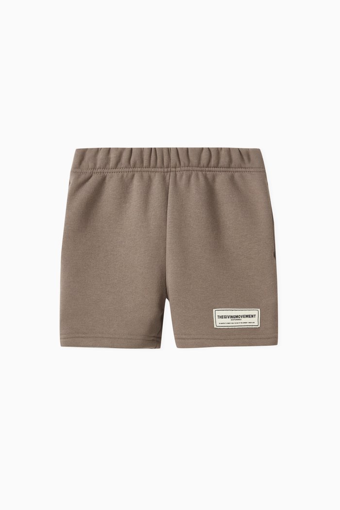 

Logo Lounge Shorts in Organic Cotton-blend, Neutral