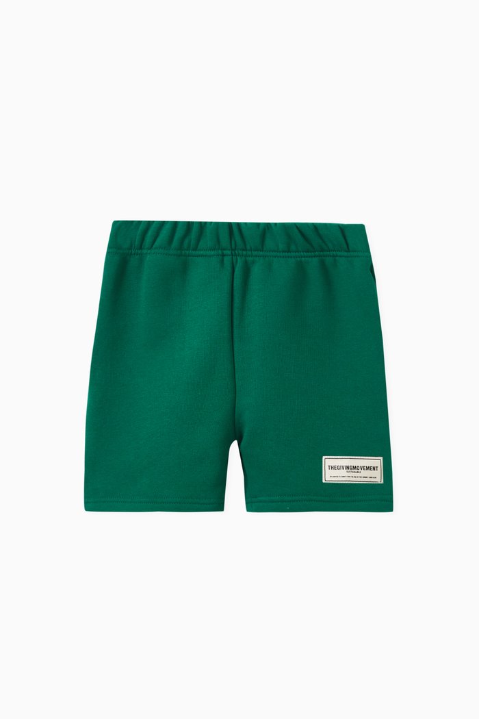 

Logo Lounge Shorts in Organic Cotton-blend, Green
