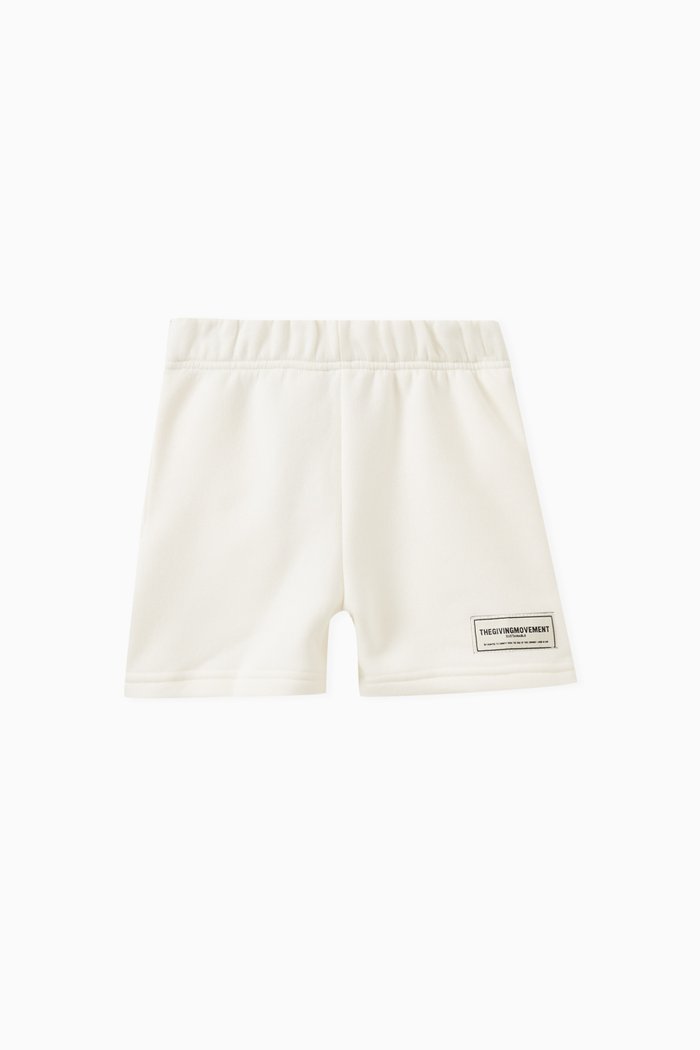 

Logo Lounge Shorts in Organic Cotton-blend, Neutral