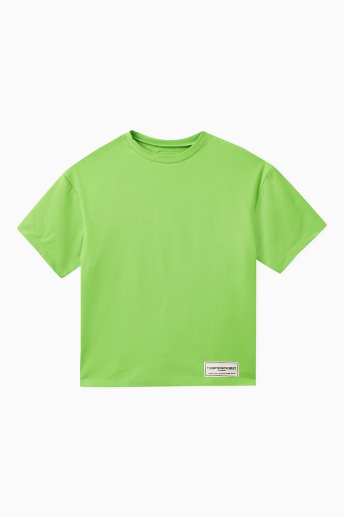 

Oversized Global-print T-shirt in Light Softskin100©, Green