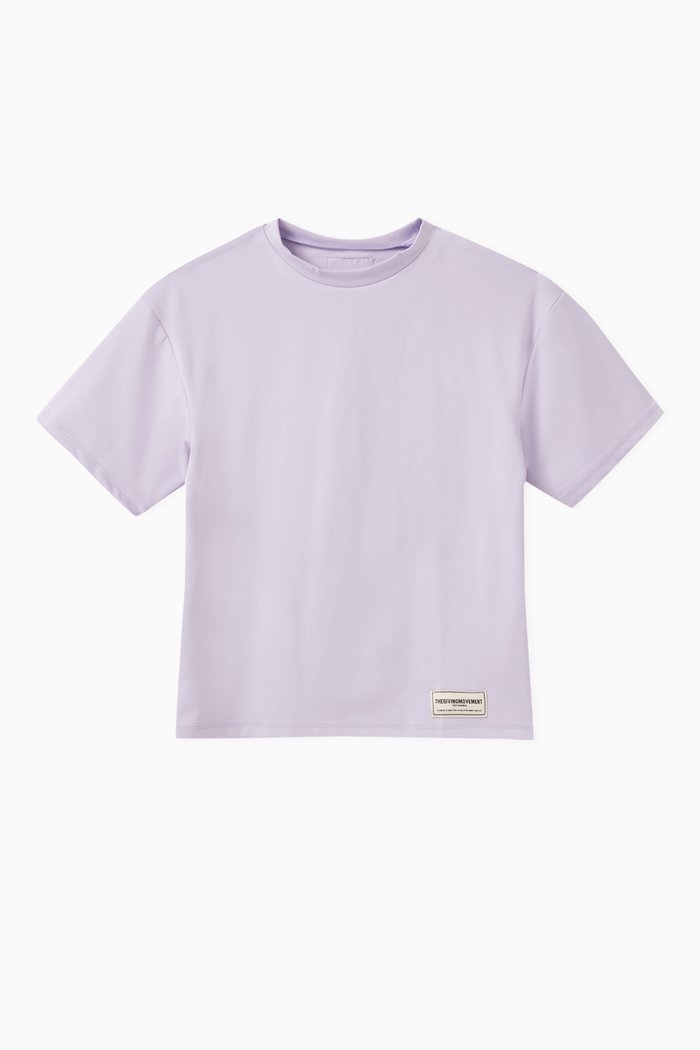 

Oversized Global-print T-shirt in Light Softskin100©, Purple