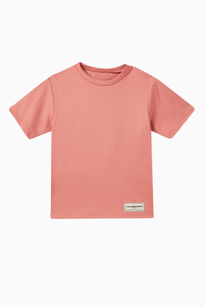 

Eco-print Logo T-shirt in Light Softskin100©, Pink
