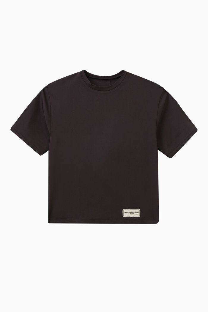 

Oversized Eco-print Logo T-shirt in Light Softskin100©, Black