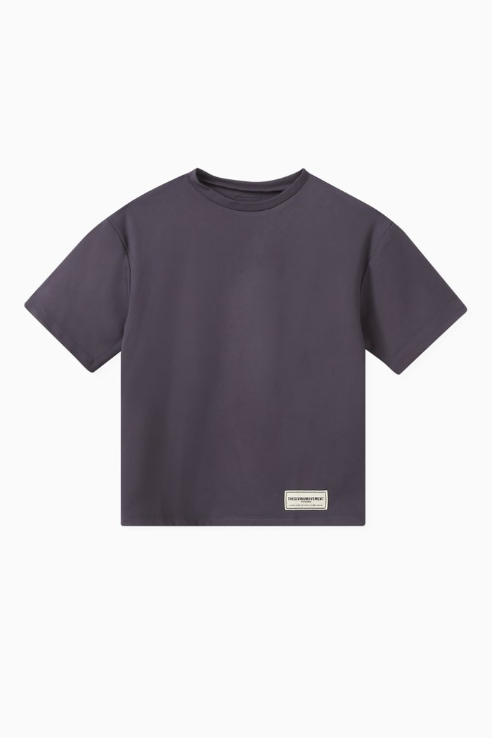 

Oversized Eco-print Logo T-shirt in Light Softskin100©, Grey