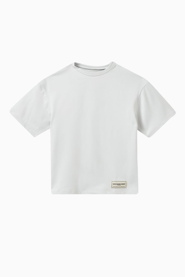 

Oversized Eco-print Logo T-shirt in Light Softskin100©, Grey