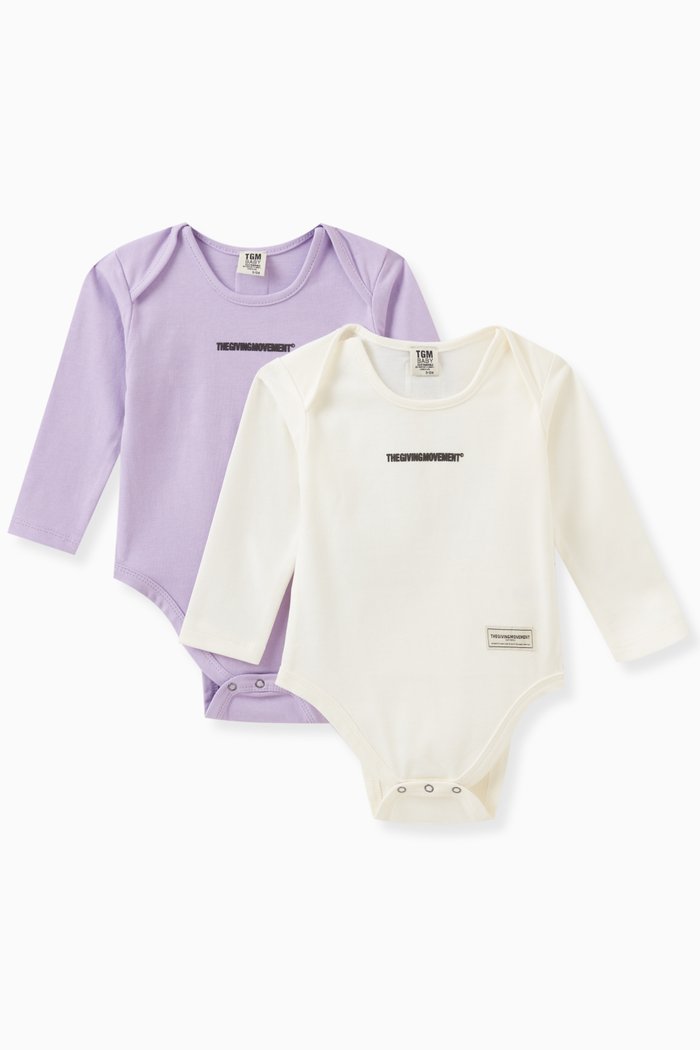 

2-piece Bodysuit Set in COTTONSEY100©, Purple