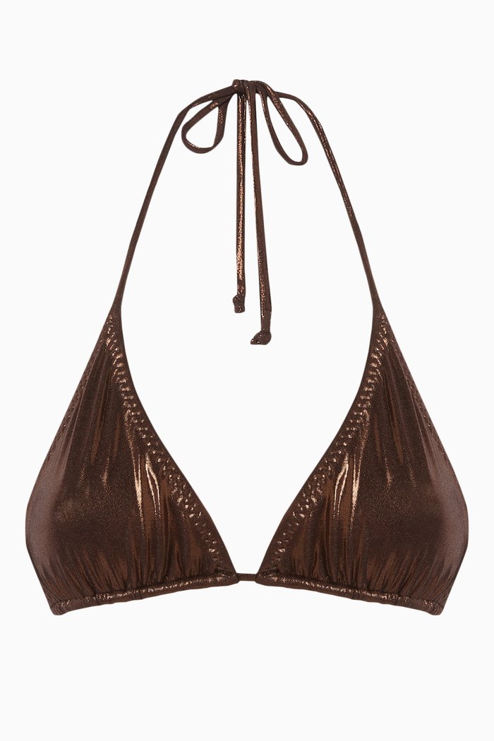 

String Bikini Top, Brown