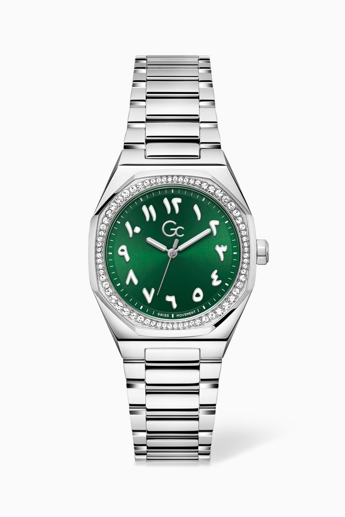 

Coussin Sleek Lady Quartz Stainless Steel Watch, 34mm, Green