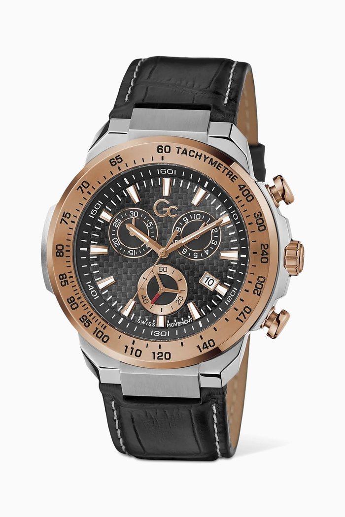 

First Class Chronograph Stainless Steel Watch, 44mm, Black