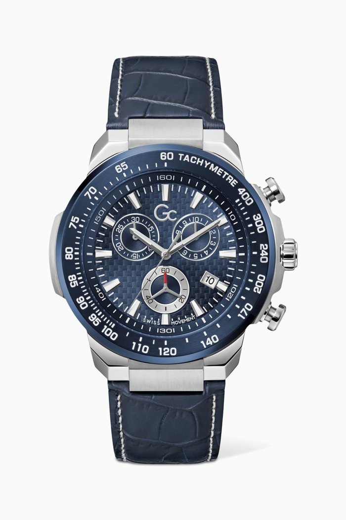 

First Class Chronograph Stainless Steel Watch, 44mm, Blue