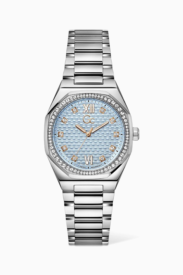 

Coussin Sleek Lady Quartz Stainless Steel Watch, 34mm, Blue