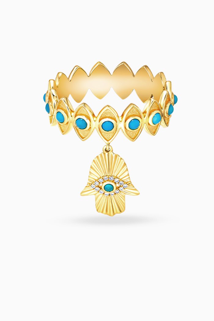 

Talisman Hand of Fatima Ring in 18kt Yellow Gold